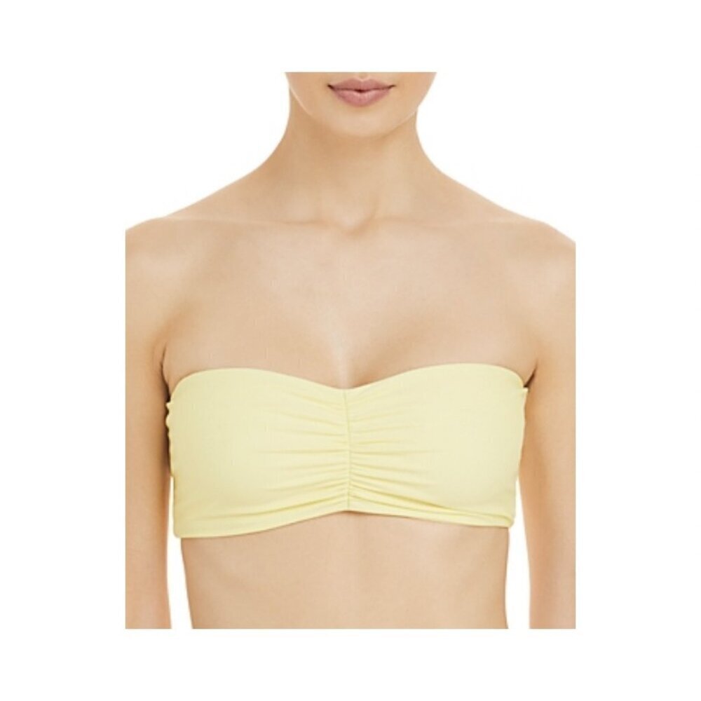 Jade Women's $90 Ava Bandeau Bikini Swim Top Sorbet Yellow Size S